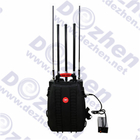 Battery Built In 5 Bands Max 130W VHF UHF Mobile Phone Backpack signal Jammer Built-in Battery